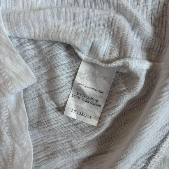Goldie intimates white pima cotton long sleeve top size small - Picture 5 of 6
